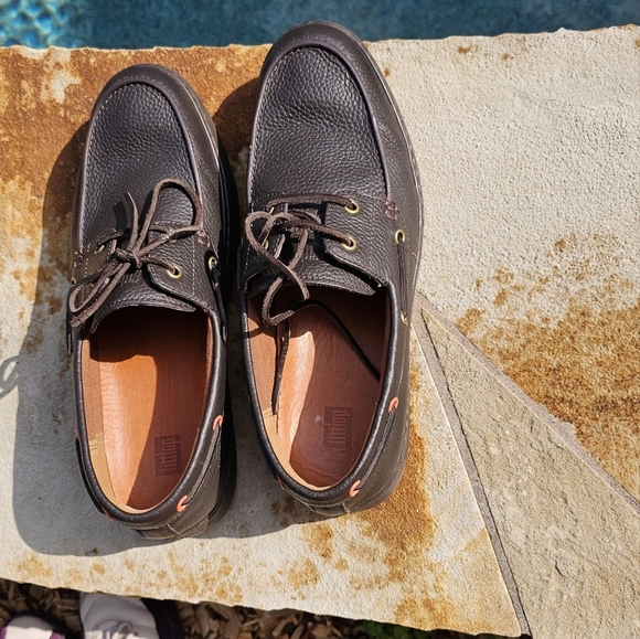 Fitflop LawerenceBOAT SHOES 030 MOKA shoes 11 - Picture 3 of 14